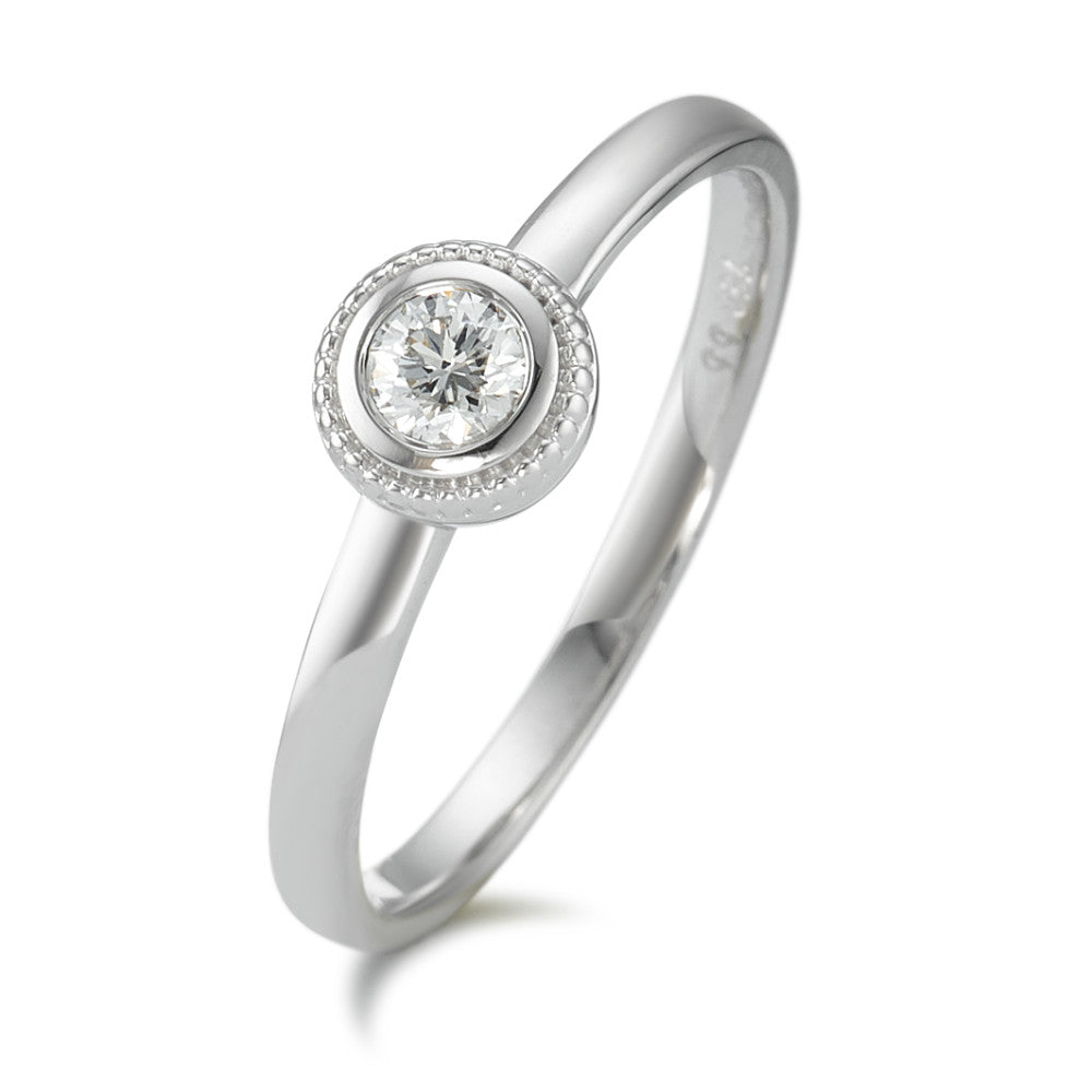 Ring 18k White Gold Diamond 0.15 ct, w-si