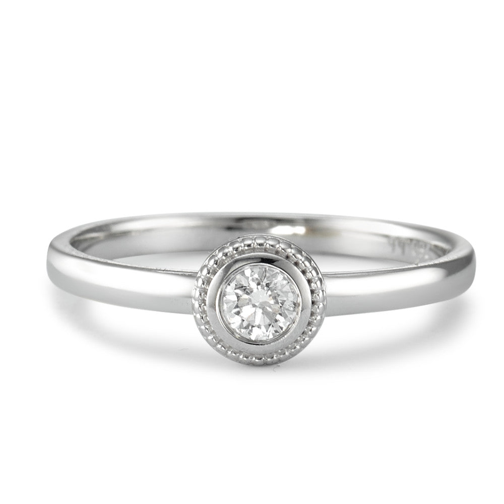 Ring 18k White Gold Diamond 0.15 ct, w-si