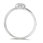 Ring 18k White Gold Diamond 0.15 ct, w-si