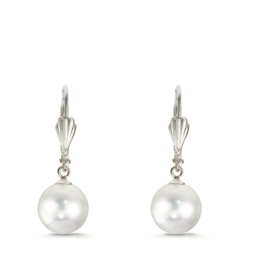 Drop Earrings Hypoallergenic Shining pearls [Rund], 2 Pearls, 9 mm