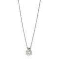 Necklace 14k White Gold Diamond 0.22 ct, w-si 39.5-42 cm