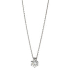 Necklace 14k White Gold Diamond 0.22 ct, w-si 39.5-42 cm