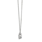 Necklace 14k White Gold Diamond 0.22 ct, w-si 39.5-42 cm