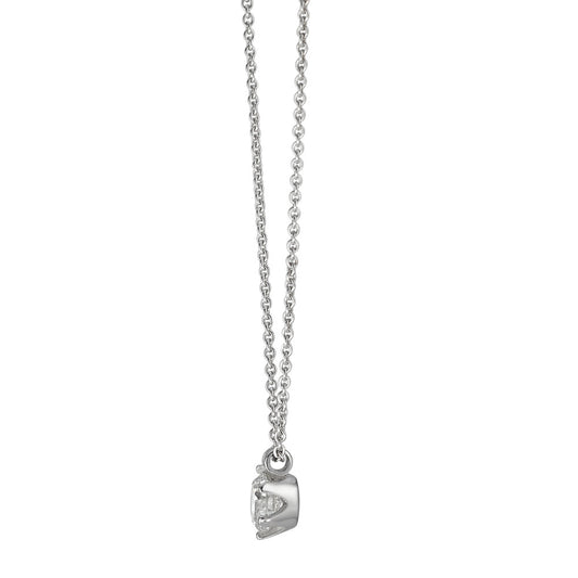 Necklace 14k White Gold Diamond 0.22 ct, w-si 39.5-42 cm