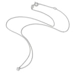 Necklace 14k White Gold Diamond 0.22 ct, w-si 39.5-42 cm