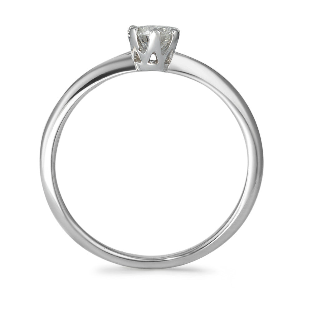 Solitaire ring 14k White Gold Diamond 0.20 ct, w-si