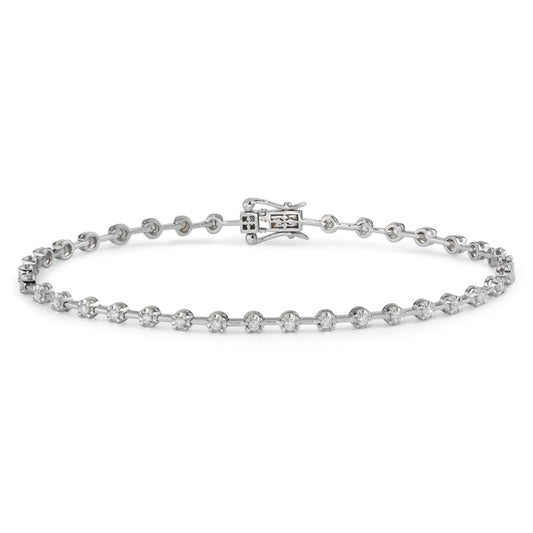Bracelet 18k White Gold Diamond 0.49 ct, 37 Stones, w-si