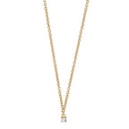 Necklace 18k Yellow Gold Diamond 0.04 ct, w-si 40-42 cm