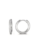 Hinged hoop 18k White Gold Diamond 0.16 ct, 24 Stones, w-si