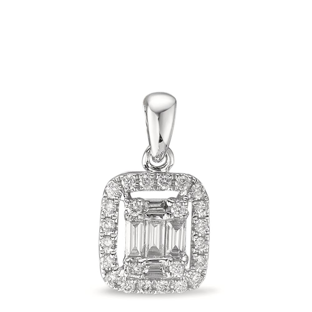 Pendant 18k White Gold Diamond White, 0.28 ct, w-si