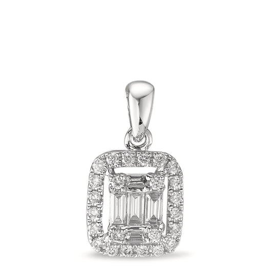 Pendant 18k White Gold Diamond White, 0.28 ct, w-si