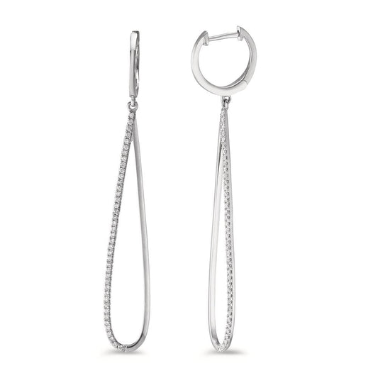 Drop Earrings 18k White Gold Diamond 0.29 ct, w-si