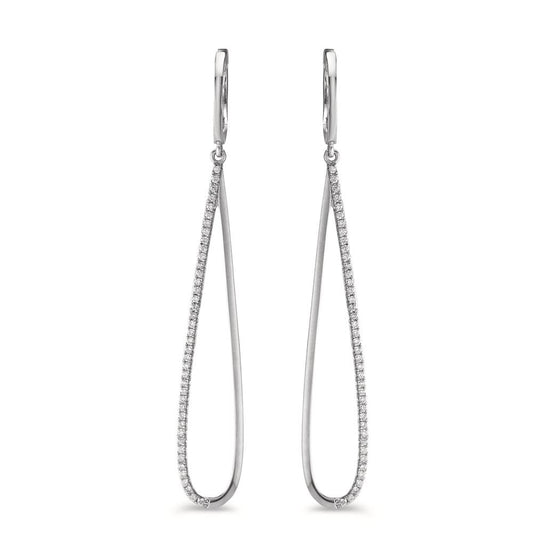 Drop Earrings 18k White Gold Diamond 0.29 ct, w-si