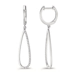 Drop Earrings 18k White Gold Diamond 0.14 ct, w-si