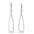 Drop Earrings 18k White Gold Diamond 0.14 ct, w-si