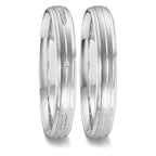 Wedding Ring 18k White Gold Diamond 0.051 ct, 12 Stones, w-vsi