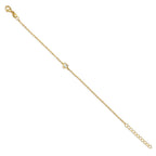 Bracelet Silver Zirconia Yellow Gold plated Heart