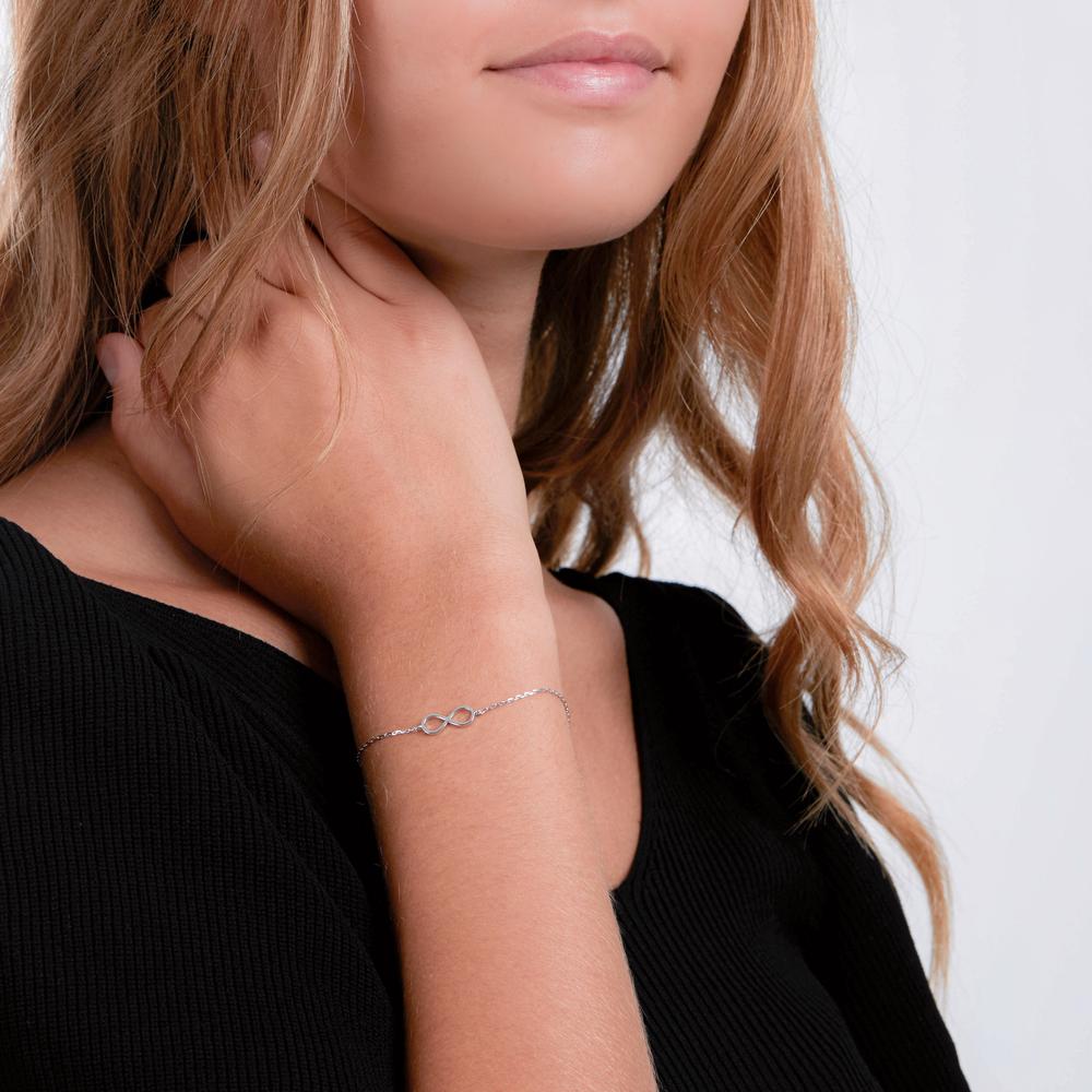 Bracelet Silver Rhodium plated Infinity