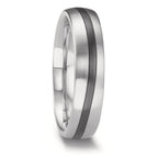 Wedding Ring 14k White Gold, Zirconium