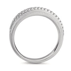 Ring 18k White Gold Diamond 0.21 ct, 23 Stones, brilliant, w-si