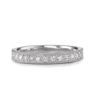Memory ring 18k White Gold Diamond 0.25 ct, 15 Stones, brilliant, w-si