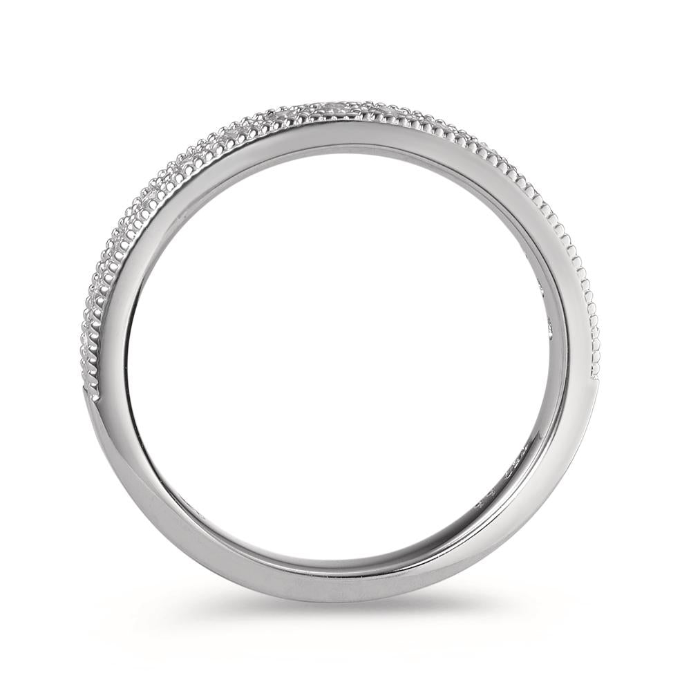 Memory ring 18k White Gold Diamond 0.25 ct, 15 Stones, brilliant, w-si