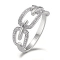 Ring 18k White Gold Diamond 0.20 ct, brilliant, w-si