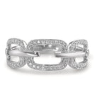 Ring 18k White Gold Diamond 0.20 ct, brilliant, w-si