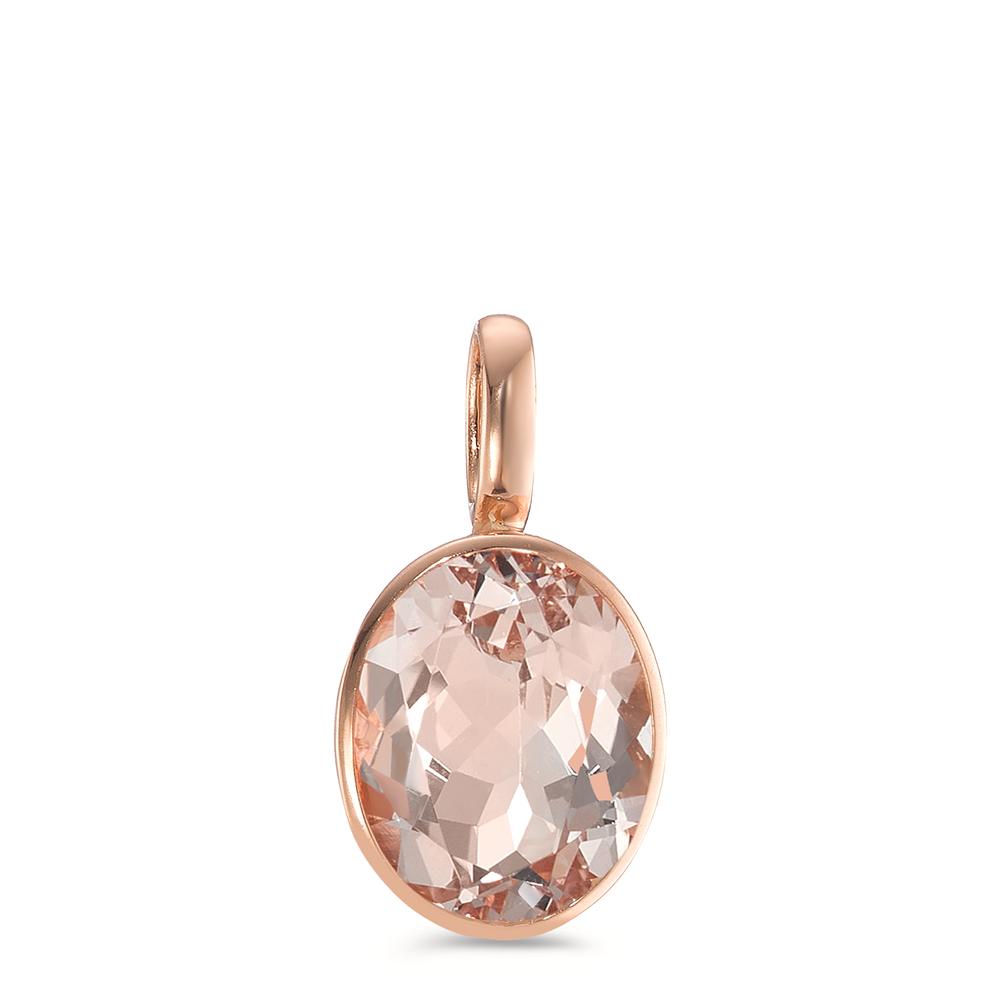 Pendant 18k Red Gold Morganite Champagne, oval
