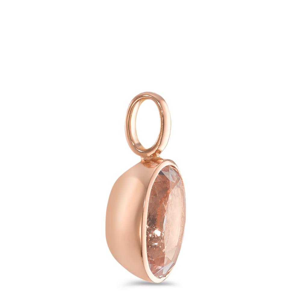 Pendant 18k Red Gold Morganite Champagne, oval