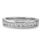Memory ring 18k White Gold Diamond 0.50 ct, 10 Stones, w-si