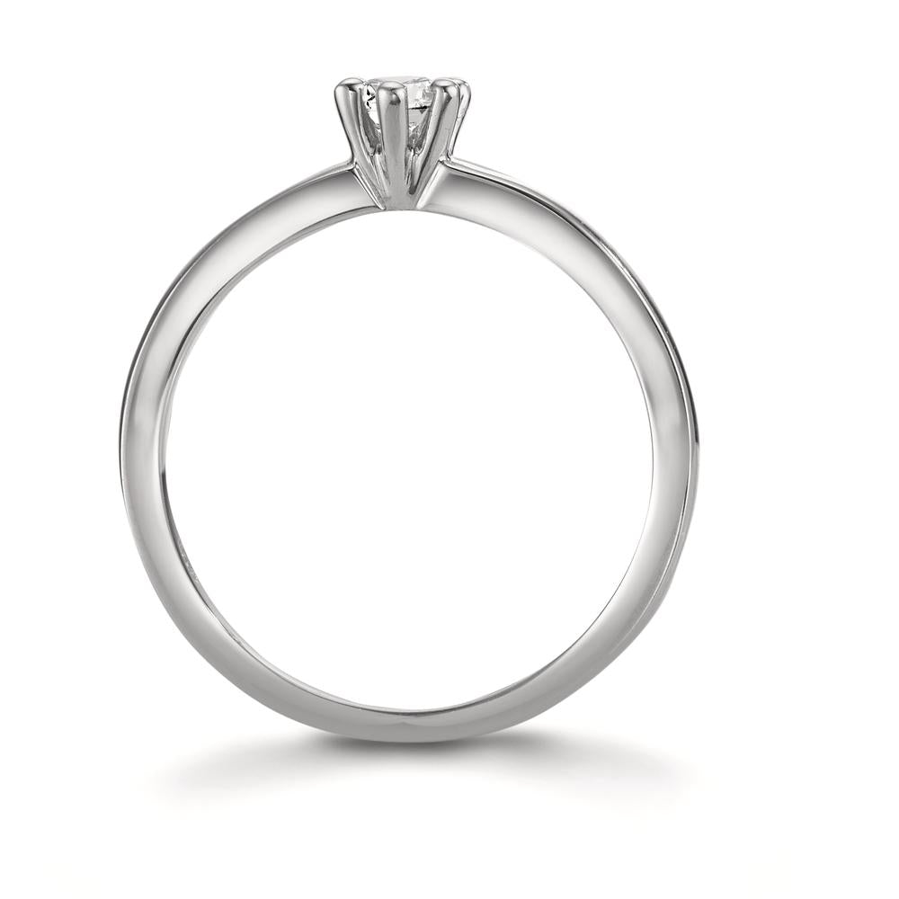 Solitaire ring Platinum 950 Diamond 0.15 ct, w-si