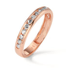 Memory ring 18k Red Gold Diamond 0.50 ct, 15 Stones, w-si