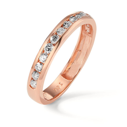 Memory ring 18k Red Gold Diamond 0.50 ct, 15 Stones, w-si
