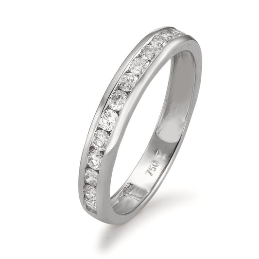 Memory ring 18k White Gold Diamond 0.51 ct, 15 Stones, w-si