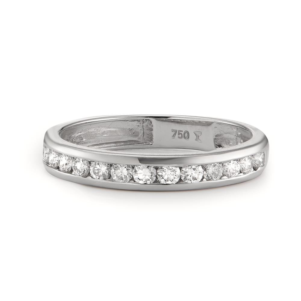 Memory ring 18k White Gold Diamond 0.51 ct, 15 Stones, w-si