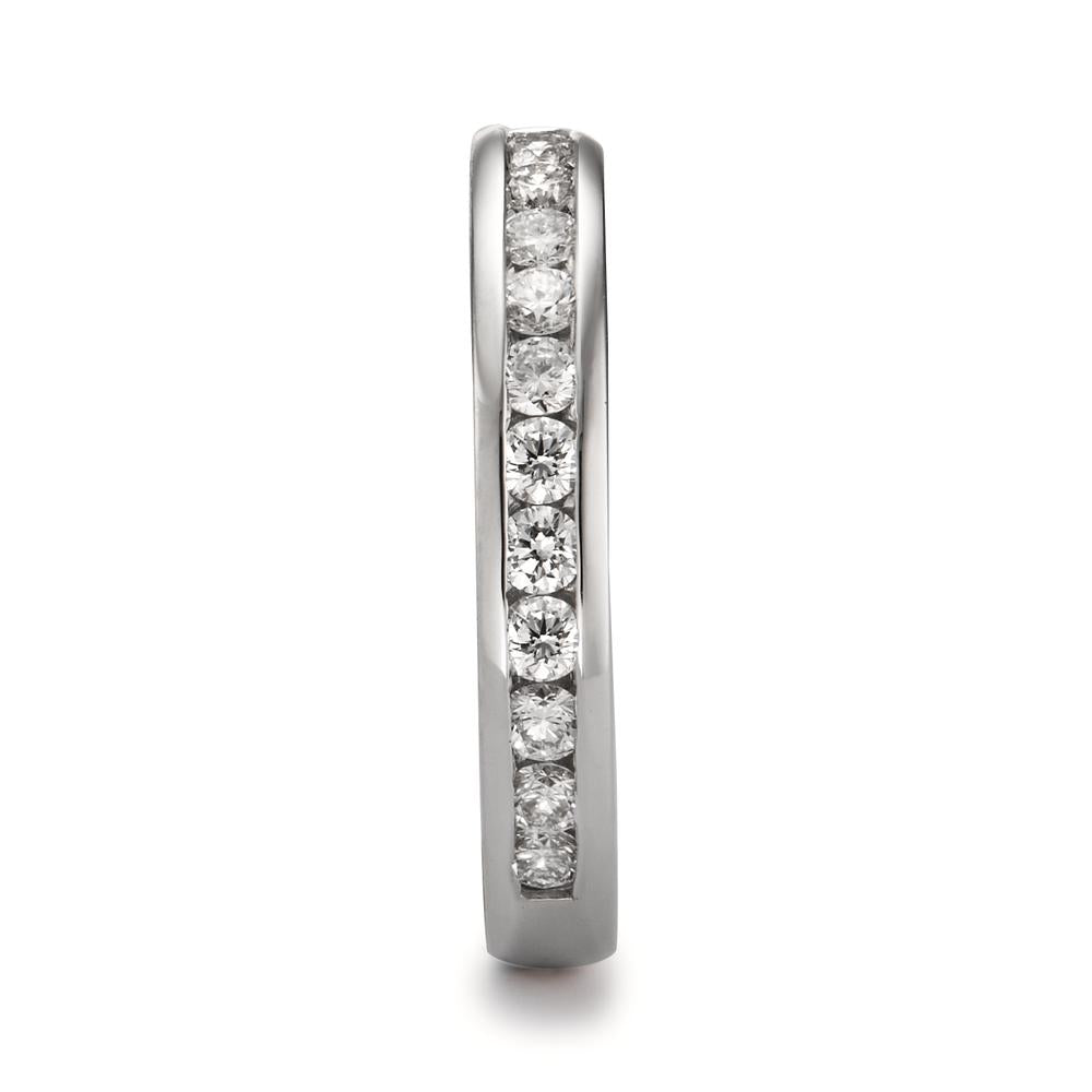 Memory ring 18k White Gold Diamond 0.51 ct, 15 Stones, w-si