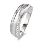 Ring 18k White Gold Diamond 0.15 ct, 20 Stones, w-si