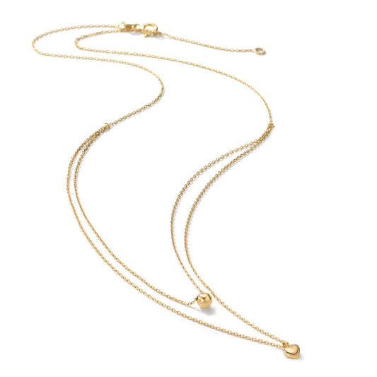 Necklace 14k Yellow Gold Heart 42-45 cm