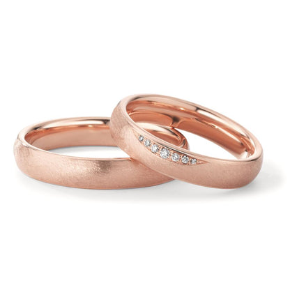 Wedding Ring 18k Rose Gold Diamond 0.032 ct, 7 Stones, w-si