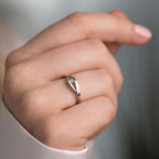 Ring 9k White Gold Zirconia