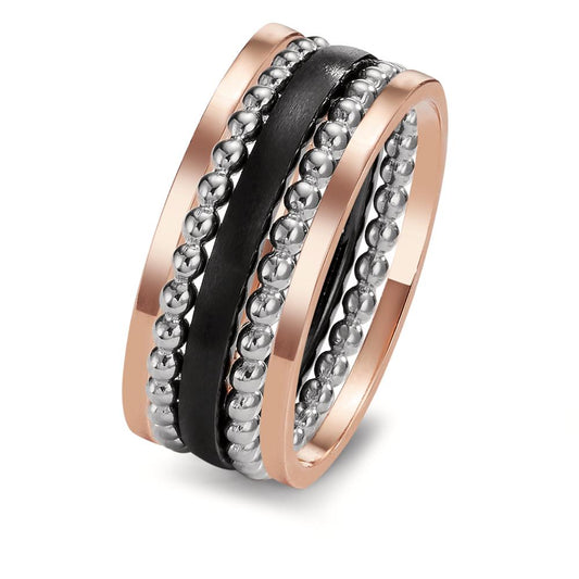 Ring 14k Red Gold, 14k White Gold, Carbon