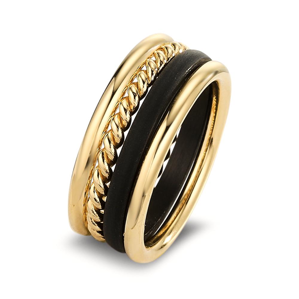 Ring 18k Yellow Gold, Carbon