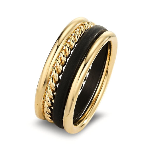 Ring 18k Yellow Gold, Carbon
