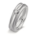 Ring 18k White Gold Diamond 0.03 ct, w-si