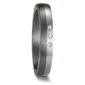 Wedding Ring Tantal 999, Platinum 950 Diamond 0.03 ct, 3 Stones, w-si