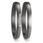 Wedding Ring Tantal 999, Platinum 950 Diamond 0.035 ct, 5 Stones, w-si