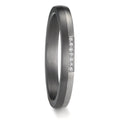 Wedding Ring Tantal 999, Platinum 950 Diamond 0.025 ct, 7 Stones, w-si
