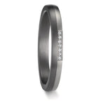 Wedding Ring Tantal 999, Platinum 950 Diamond 0.025 ct, 7 Stones, w-si