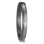 Wedding Ring Tantal 999, Platinum 950 Diamond 0.01 ct, 3 Stones, w-si